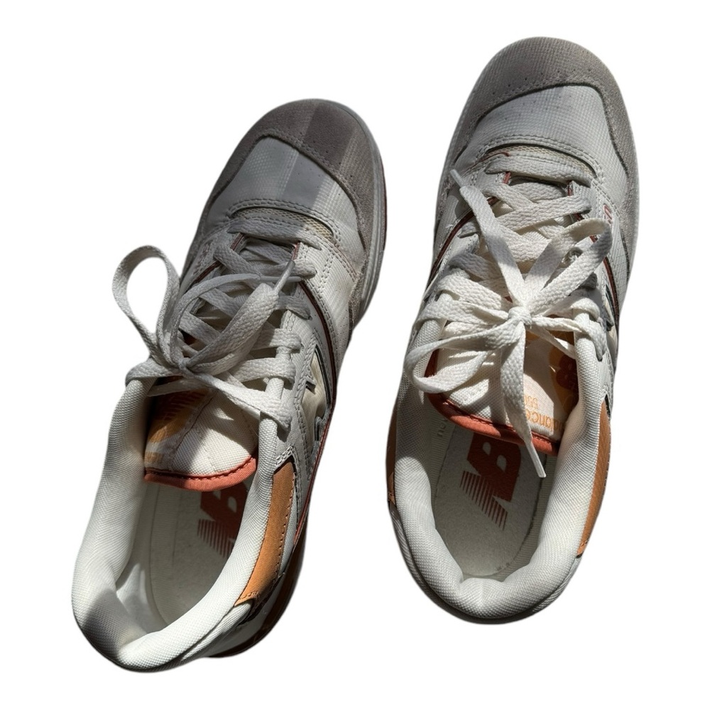 New Balance 550 Cream/Orange Sneakers - barely worn